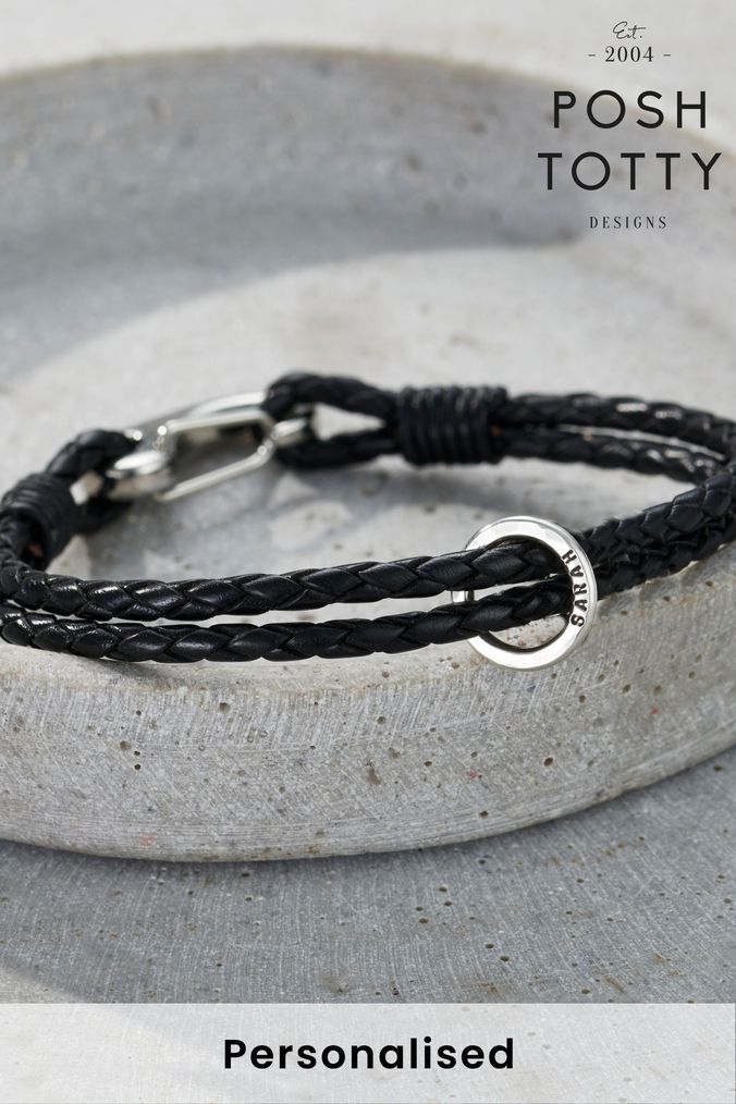 Buy Men s Bracelets Silver Accessories Online Next UK