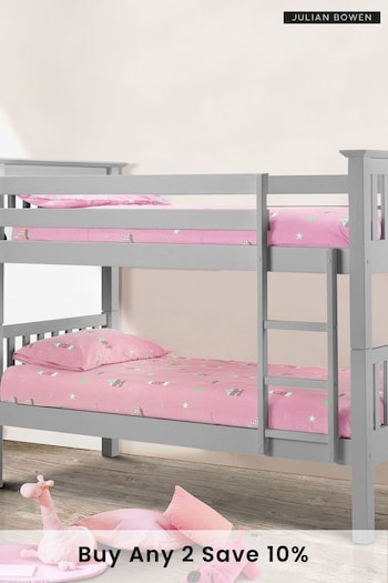 Julian Bowen Dove Grey Barcelona Bunk Bed (E79818) | £570