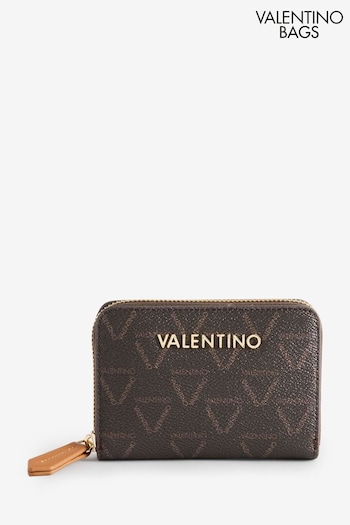 Valentino Bags Brown Lady Medium Re Zip Around Purse (E79843) | £55