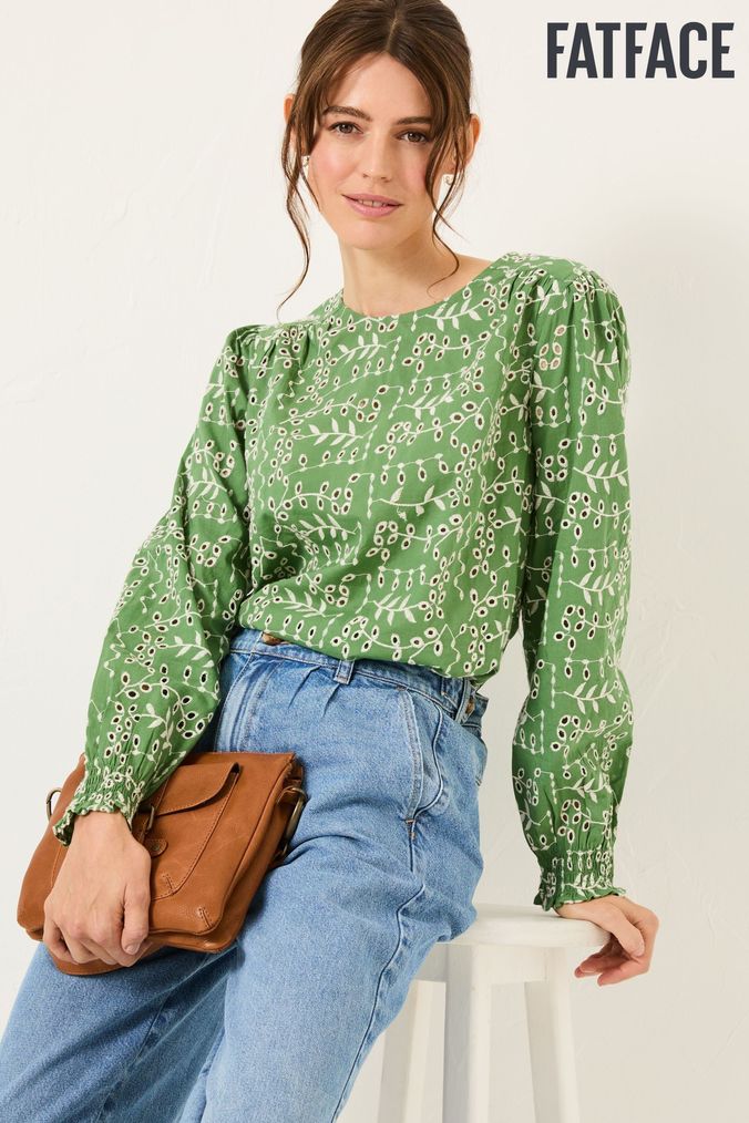 Buy Women s Green Puff Sleeve Tops Online Next UK