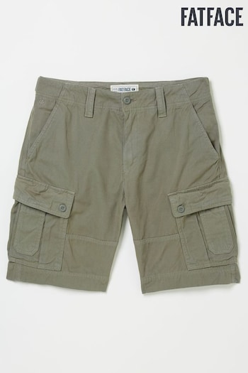 FatFace Breakyard Khaki Green 100% Cotton Cargo Shorts (E80223) | £49.50