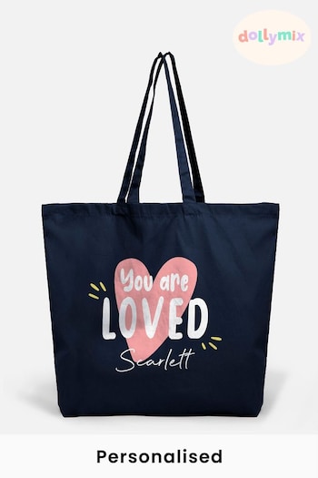 Personalised You are Loved Tote Bag by Dollymix (E80515) | £17