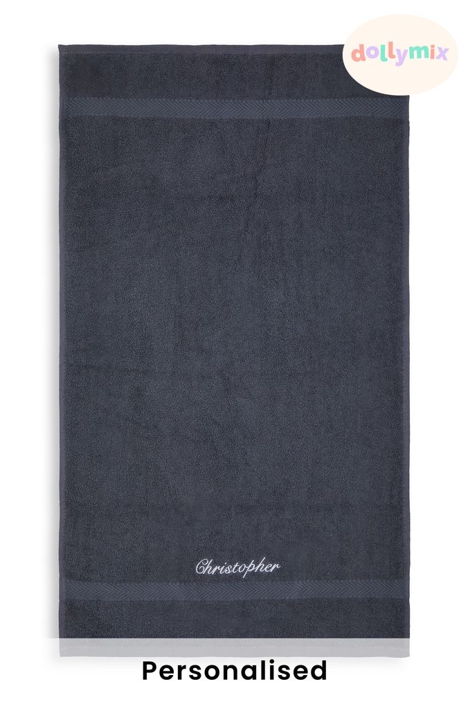 Buy Grey Can Be Personalised Towels Online Next UK