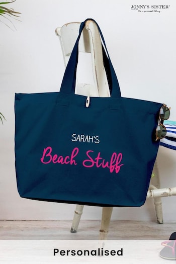 Personalised Canvas Beach Bag by Jonnys Sister (E80660) | £26