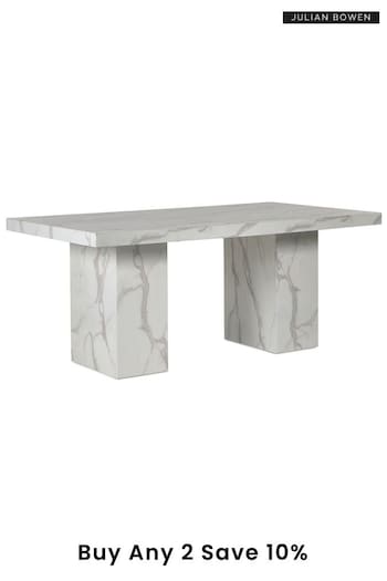 Julian Bowen White Rome Dining Table (E80757) | £495