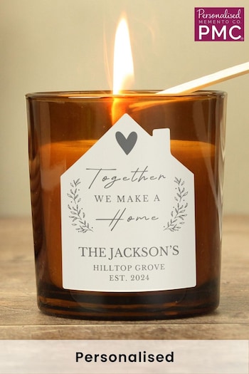 Personalised Home Amber Glass Candle by PMC (E80796) | £14