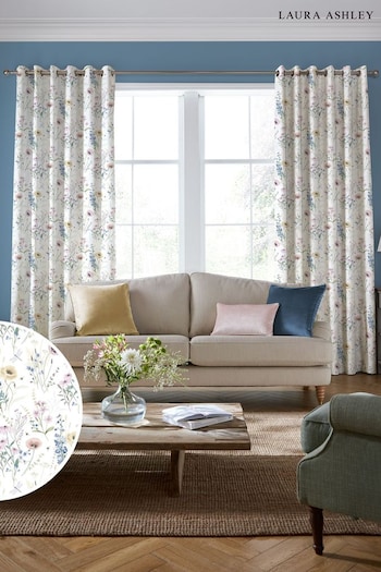 Laura Ashley Delphinium Blue Alford Meadow Made to Measure Curtains (E80863) | £91