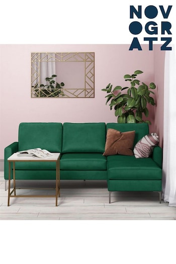 Novogratz Green Chapman Sectional Sofa (E80876) | £760