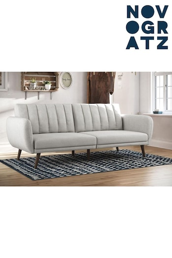 Novogratz Grey Brittany Linen Sofa Bed (E80879) | £600