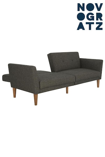 Novogratz Grey Regal Linen Sofa Bed (E80885) | £600