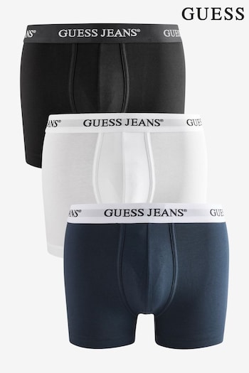 GUESS Jeans Blue/Black Logo Band Boxers 3 Pack (E81163) | £35