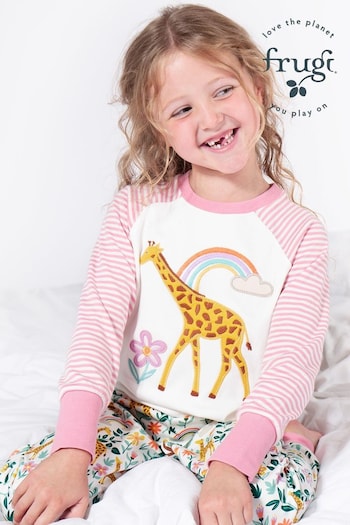 Frugi Girls Pink Striped Pyjamas (E81496) | £35 - £37