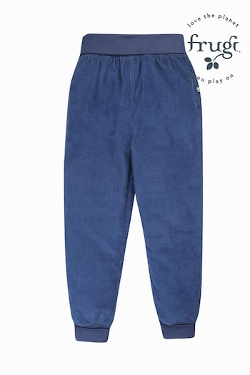 Frugi Boys Navy Blue Corduroy Pull Ups Joggers (E81618) | £28 - £32