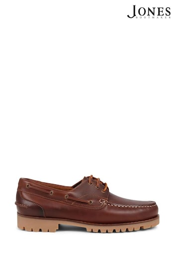 Jones Bootmaker Pickering2 Leather Boat Brown Shoes (E81825) | £110