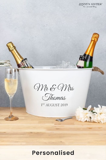 Personalised Black Wedding Wine Cooler by Jonnys Sister (E82185) | £44