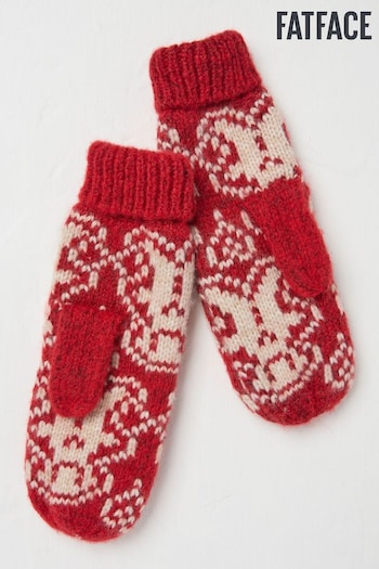 Red Gingerbread Mittens (E82348) | £22.50