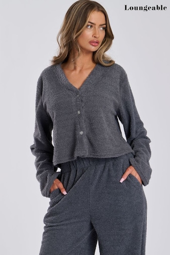 Loungeable Grey Soft Fuzzy Cardigan (E82358) | £22