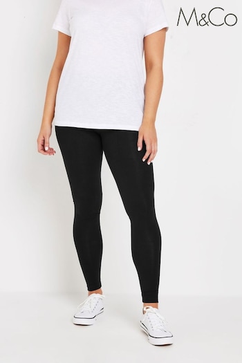 M&Co Black Premium pleated leggings (E82863) | £24