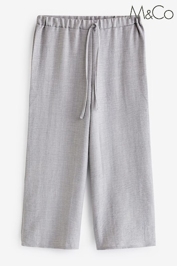 M&Co Grey Linen Look Culottes (E82868) | £30