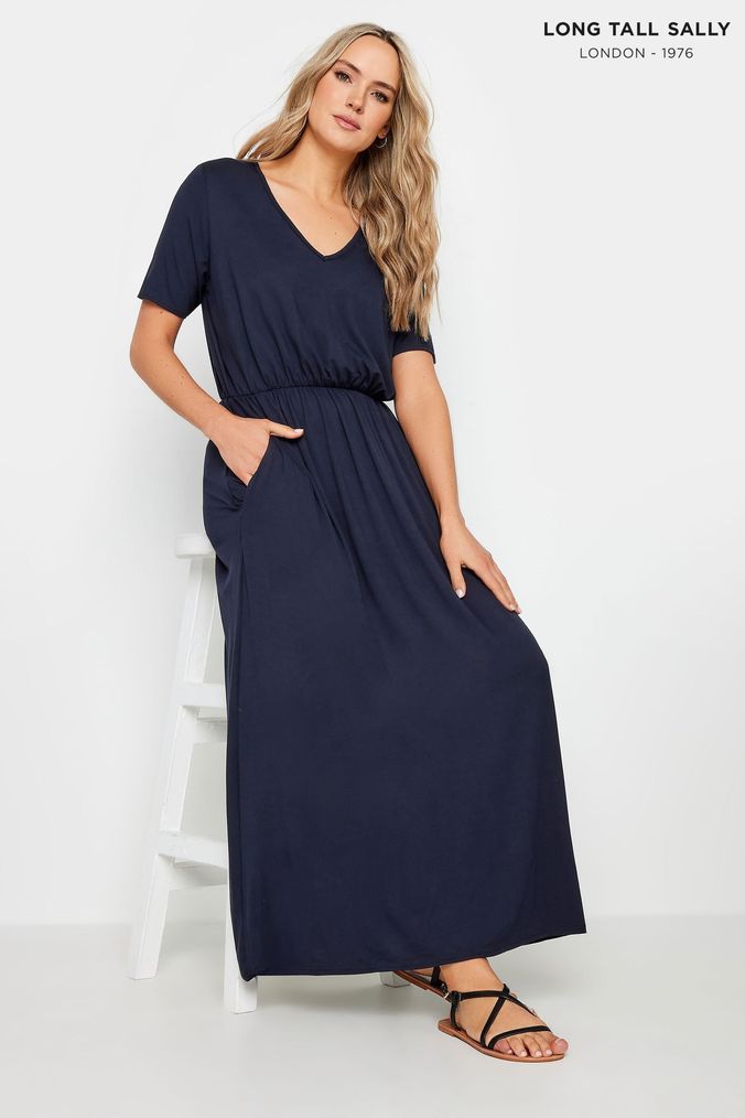 Buy Women s 20 Long Tall Sally Hobbs Curve 100 Cotton Plain Dresses Online ArvindShops