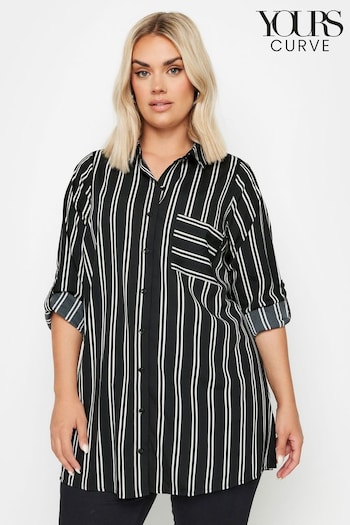 Yours Curve Black Boyfriend Shirt (E82979) | £27