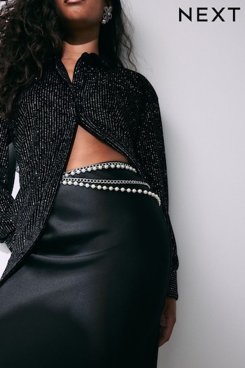 Silver Skinny Layered Chain Belt (E83778) | £22