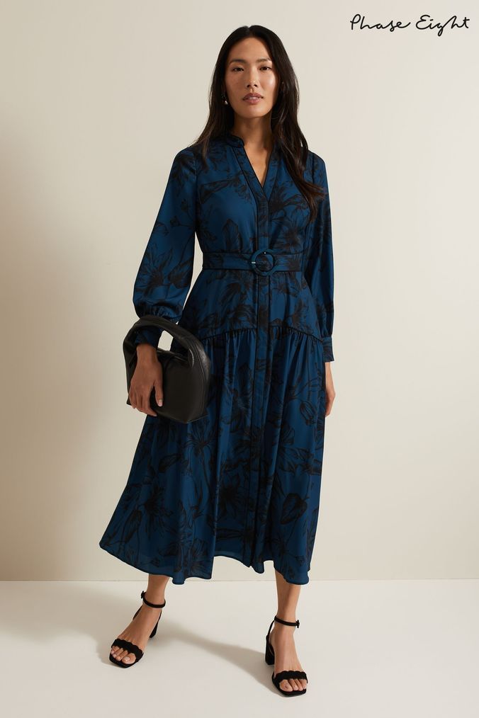 Phase eight blue floral dress top