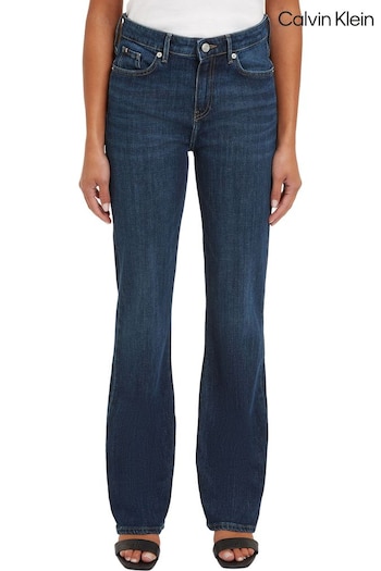 Calvin Klein Blue Mid Rise Bootcut Jeans (E83845) | £90