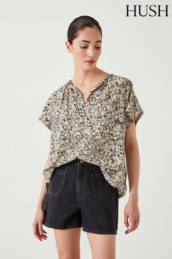 Hush Natural Taz Short Sleeve Blouse (E83939) | £59