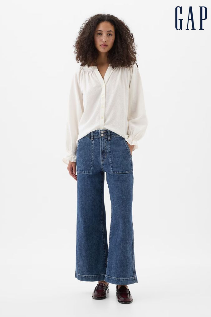 Next wide leg cropped jeans new arrivals