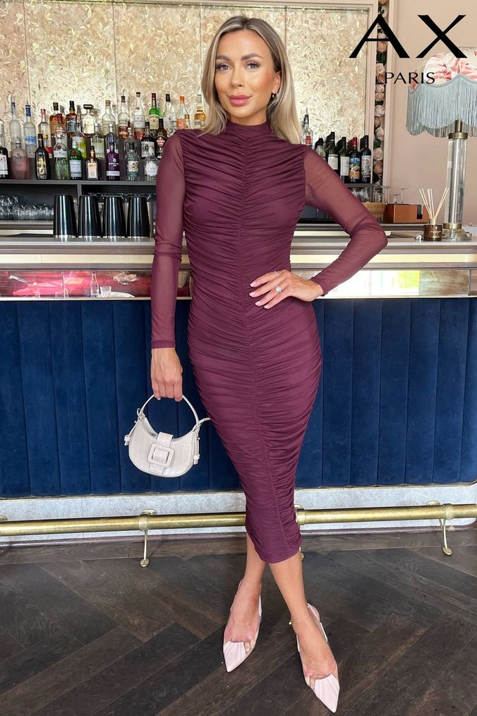 High neck dresses online discount
