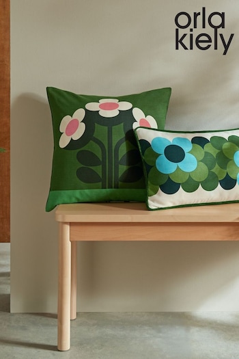 Orla Kiely Riviera Retro Flower Stripe Cushion (E84090) | £38