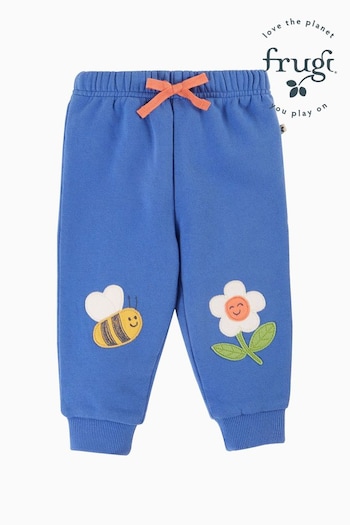 Frugi Blue Flower Bee Knee Patch Crawlers (E84125) | £30 - £32