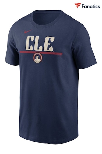 Fanatics Blue MLB Cleveland Guardians 2 Hit Speed City Connect T-Shirt (E84354) | £35