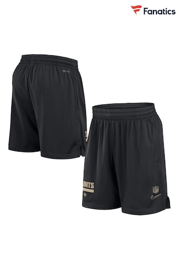 Fanatics NFL New Orleans Saints Dri-Fit Mesh Black Shorts (E84364) | £48