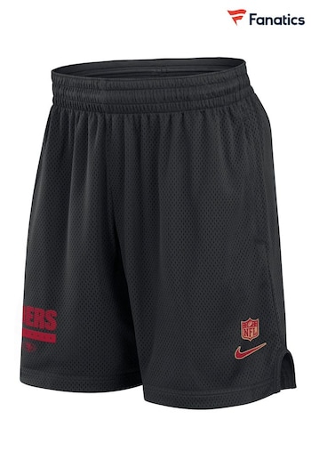 Fanatics NFL San Francisco 49ers Dri-Fit Mesh Black pardon shorts (E84389) | £48