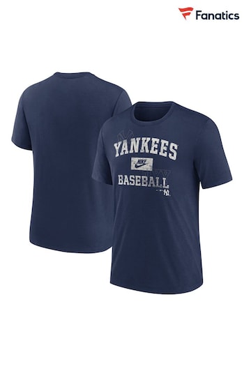 Fanatics Blue MLB New York Yankees Cooperstown Arch Threads Triblend T-Shirt (E84398) | £40