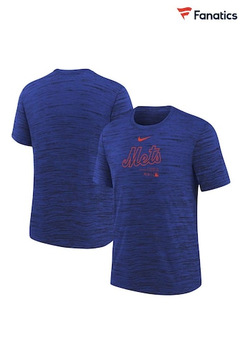 Fanatics Youth Blue MLB New York Mets Practice Velocity T-Shirt (E84630) | £35