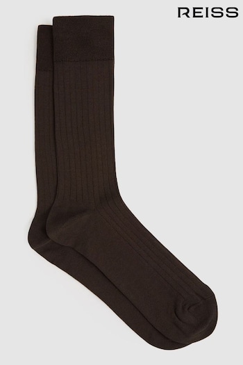 Reiss Charcoal/Grey Otis Cotton-blend Socks (E84682) | £10