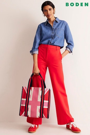 Boden Red 100% Cotton Canvas Tote Bag (E85456) | £65