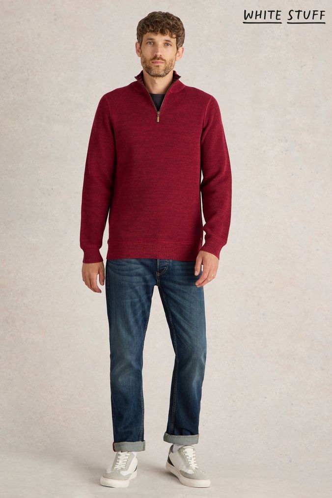Buy Men s Funnel 100 Cotton Jumpers Online Next UK