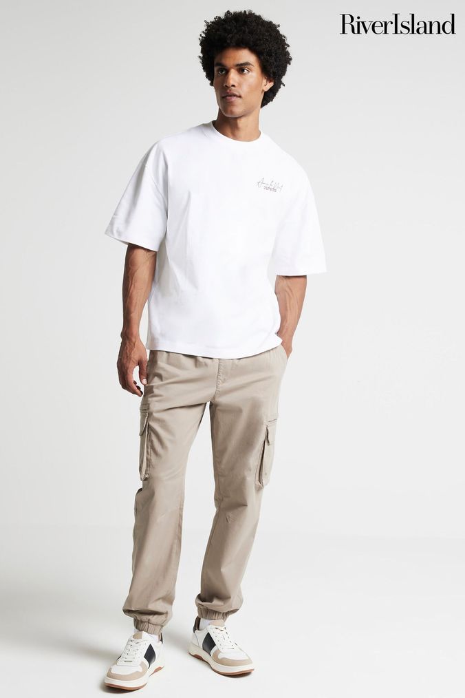 Mens cargo trousers river island online