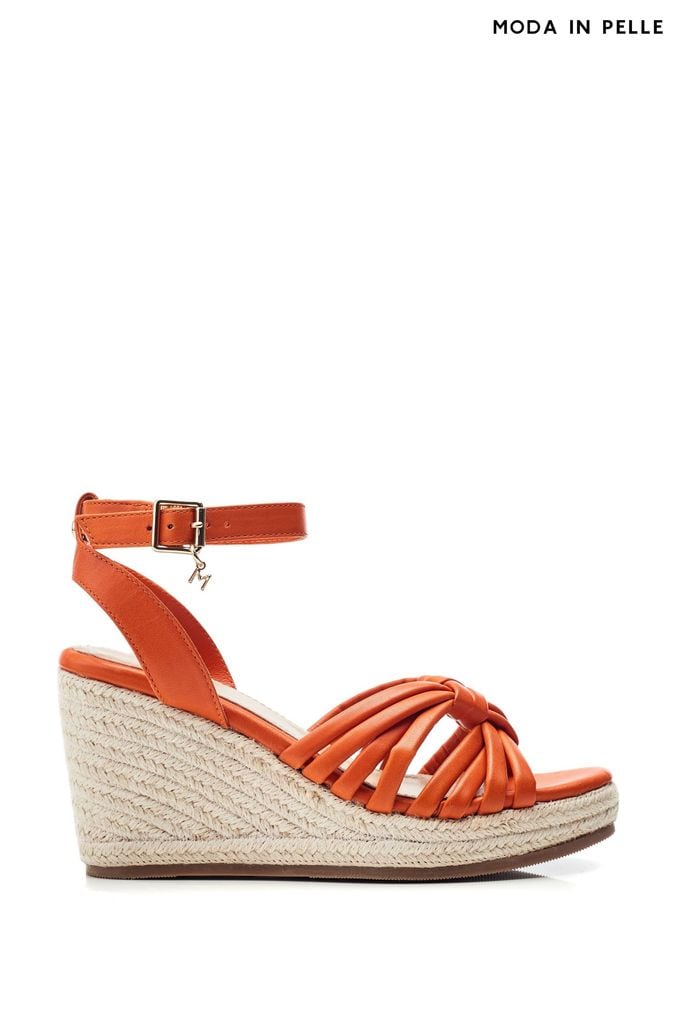Orange espadrille sandals online