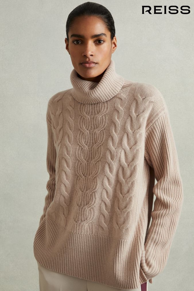 Buy Women s Jumpers Roll Neck Cable Knitwear Online Next UK