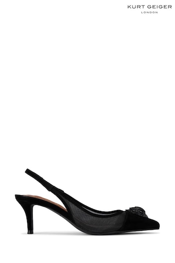 Kurt Geiger London Belgravia Mesh Black Sling Shoes (E87045) | £169