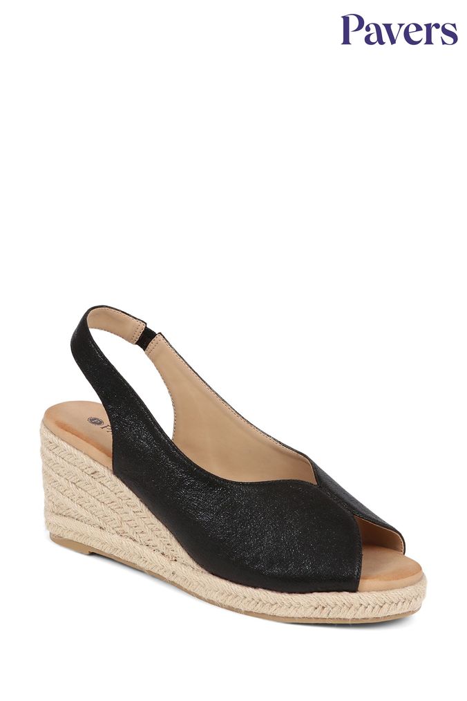 Next black wedge shoes new arrivals