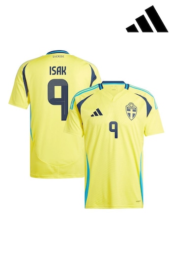 adidas fashion Yellow Sweden Home Shirt 2024 (E87208) | £98