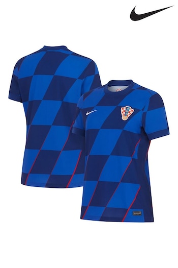 nike rising Blue Womens Croatia Away Stadium Shirt 2024 (E87210) | £85
