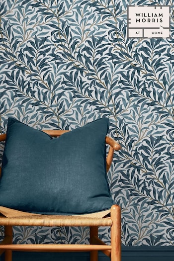 William Morris At Home White Blues Willow Bough A4 Wallpaper Sample (E87286) | £1