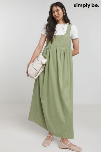 Simply Be Green Apron Midi Dress (E87499) | £39